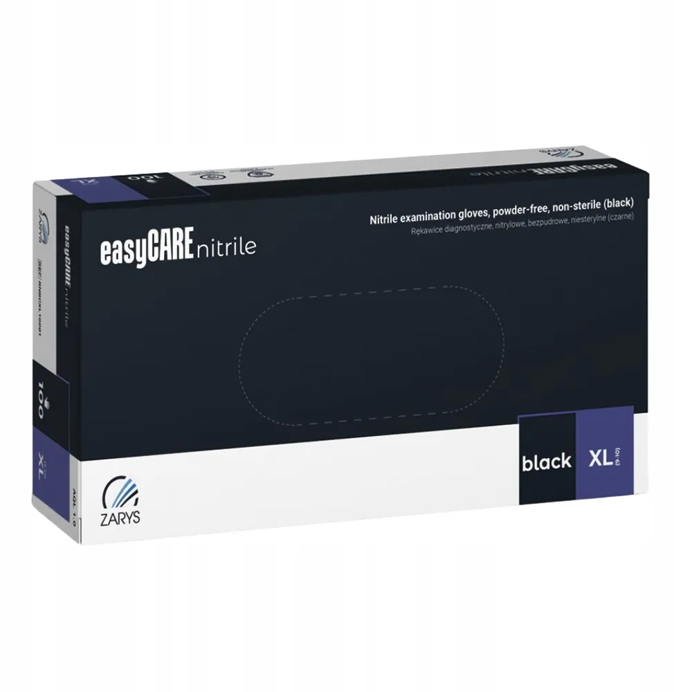 EasyCare rękawice nitrylowe czarne rozmiar XL