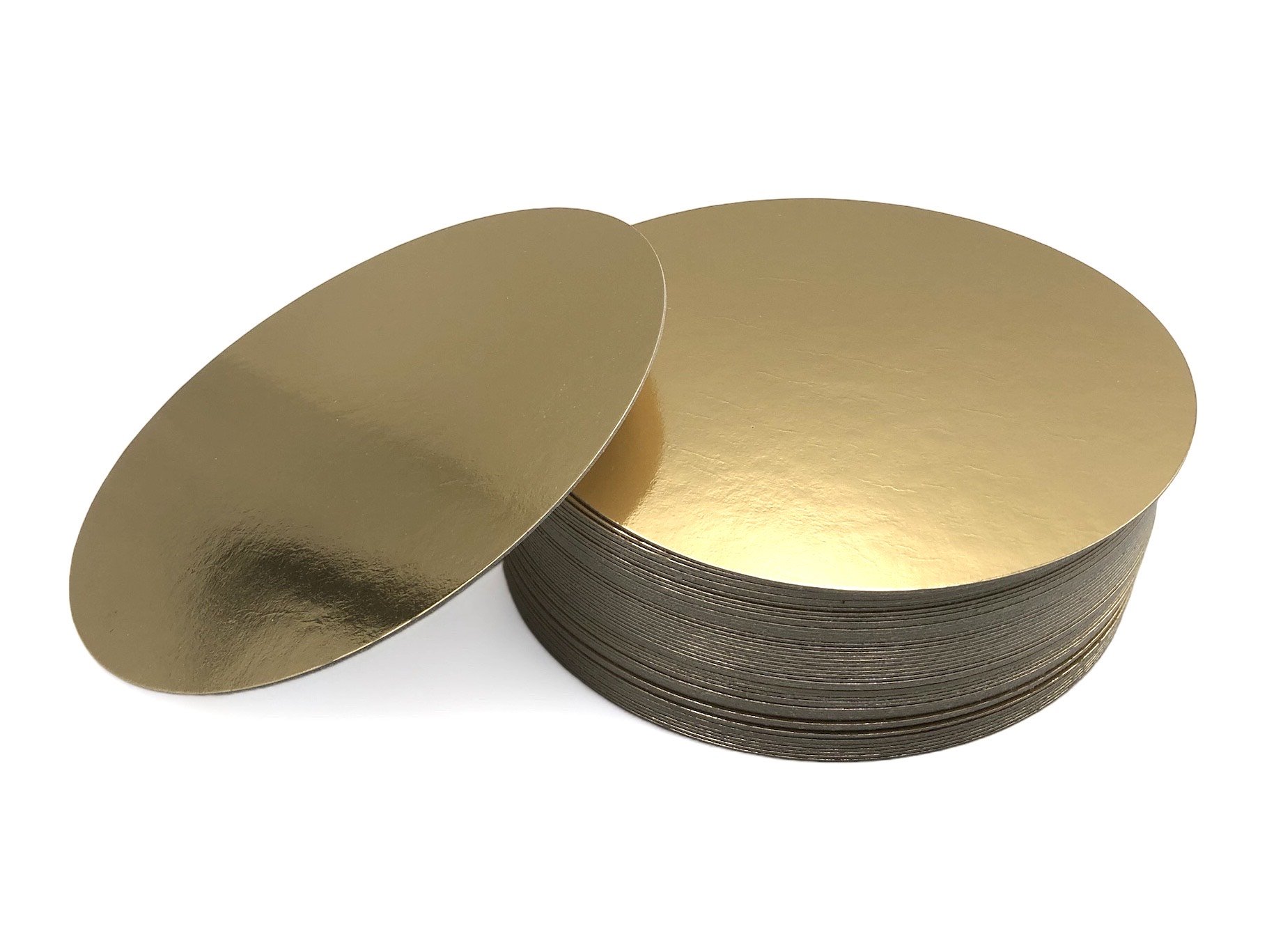 Krążek złoty o średnicy 32 cm.