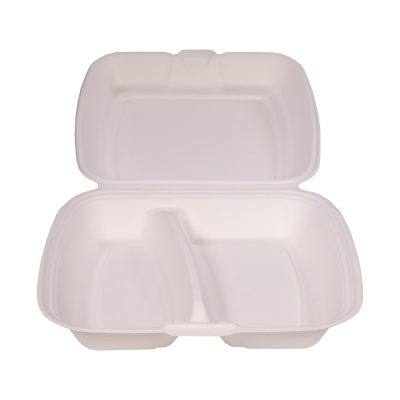 MENUBOX z trzciny cukrowej 2-dzielny 230×205×40/70mm