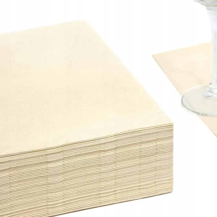 SERWETKI BEŻ FLIZELINOWE PREMIUM PAPSTAR 40x40cm 50 SZT.