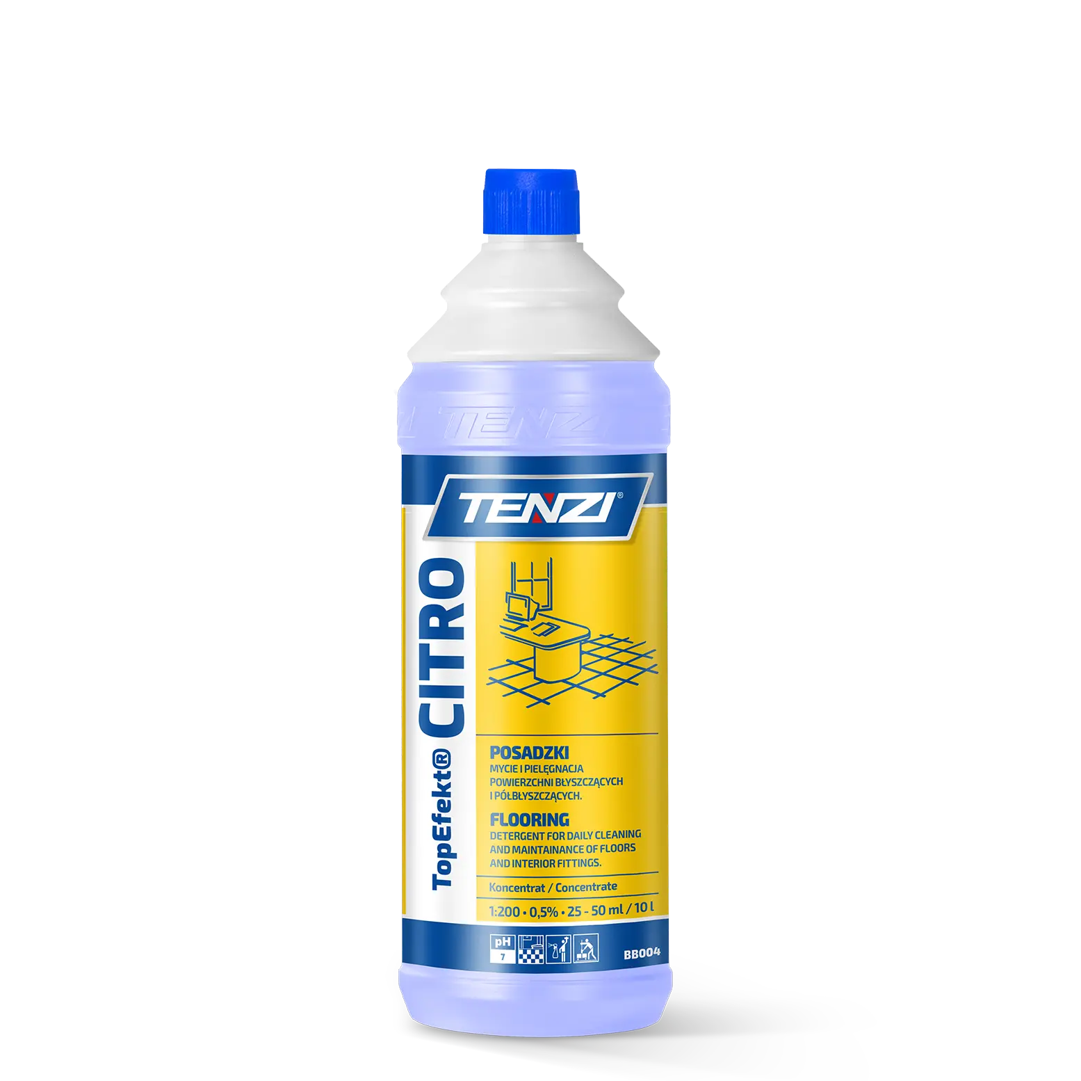 TENZI TopEfekt® CITRO - Płyn uniwersalny - Do mycia i pielęgnacji - Przyjemny, cytrynowy zapach - 1L