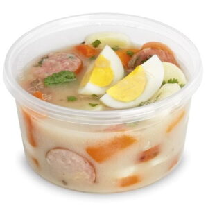 Wielorazowa Miska Transparentna na zupę 500 ml 50 szt