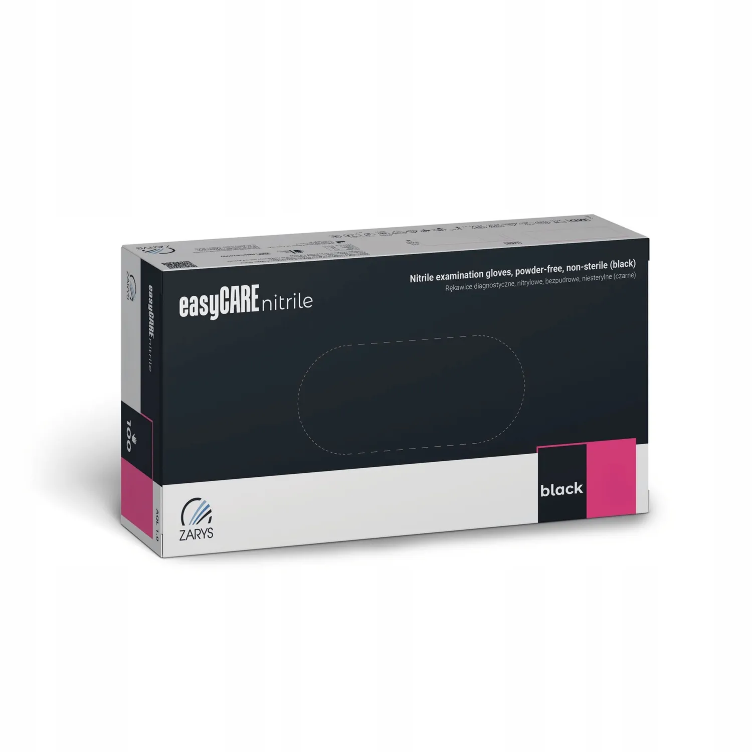 Zarys EasyCare rękawice nitrylowe czarne rozmiar S