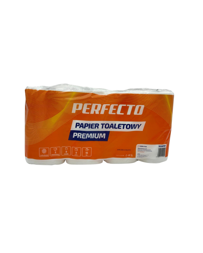 Papier toaletowy PREMIUM 3‑warstwowy PERFECTO – 8 rolek