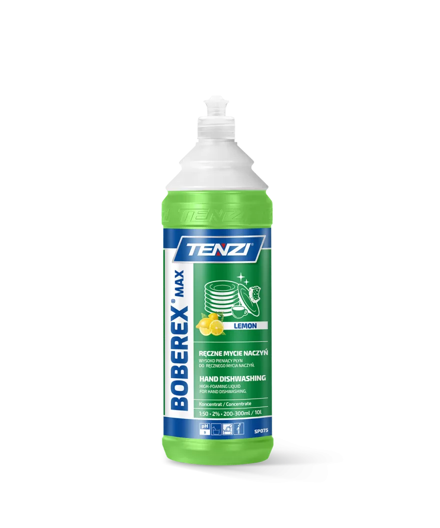 TENZI BOBEREX MAX LEMON - Płyn do mycia naczyń - Koncentrat - 1L