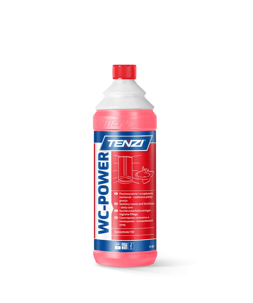 TENZI WC-Power - Płyn do toalet - Zapachowy - Usuwa rdzę, kamień wapienny, złogi mydeł - 1L